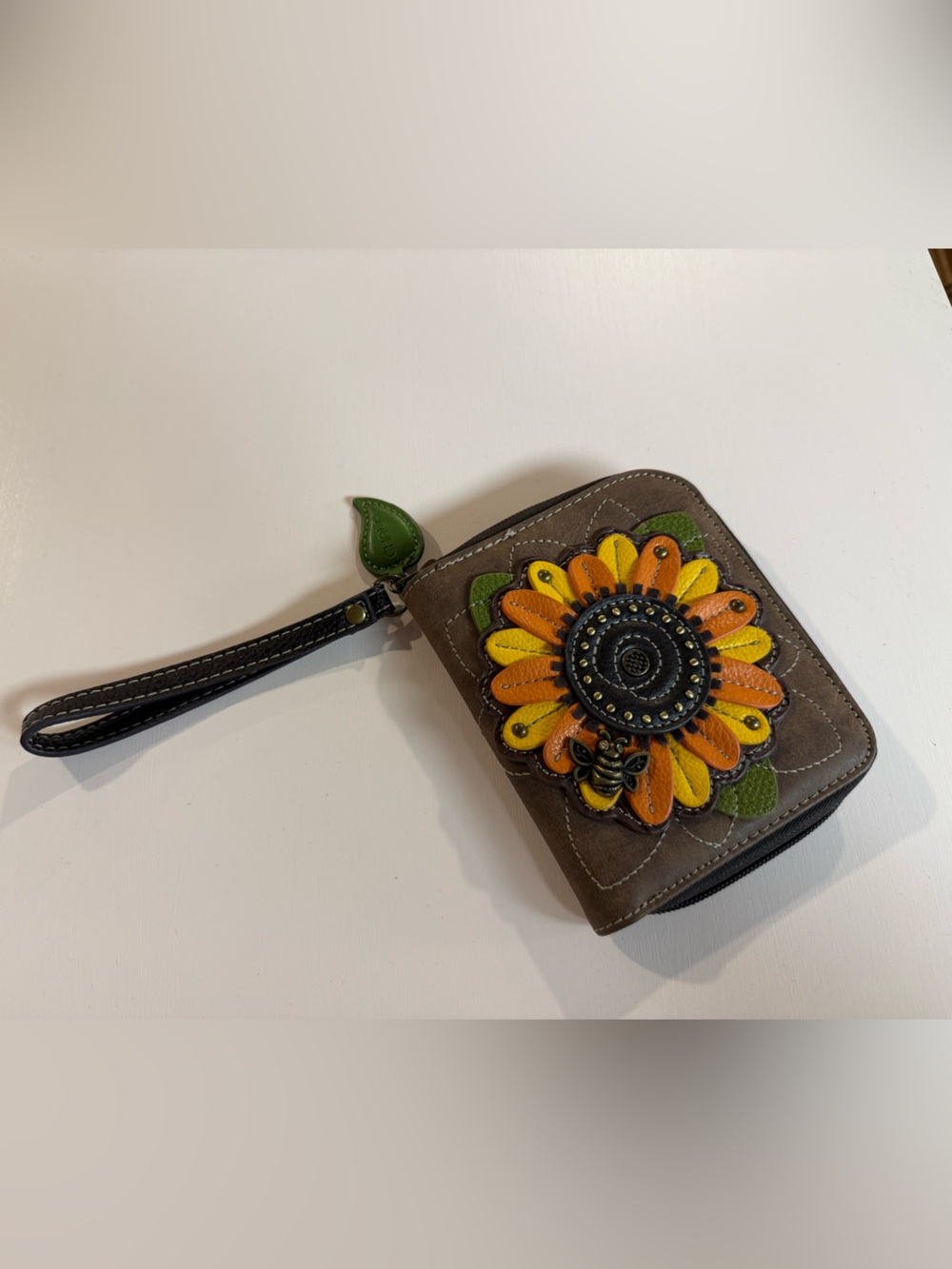 Chala | Sunflower Zip Around Wristlet Wallet